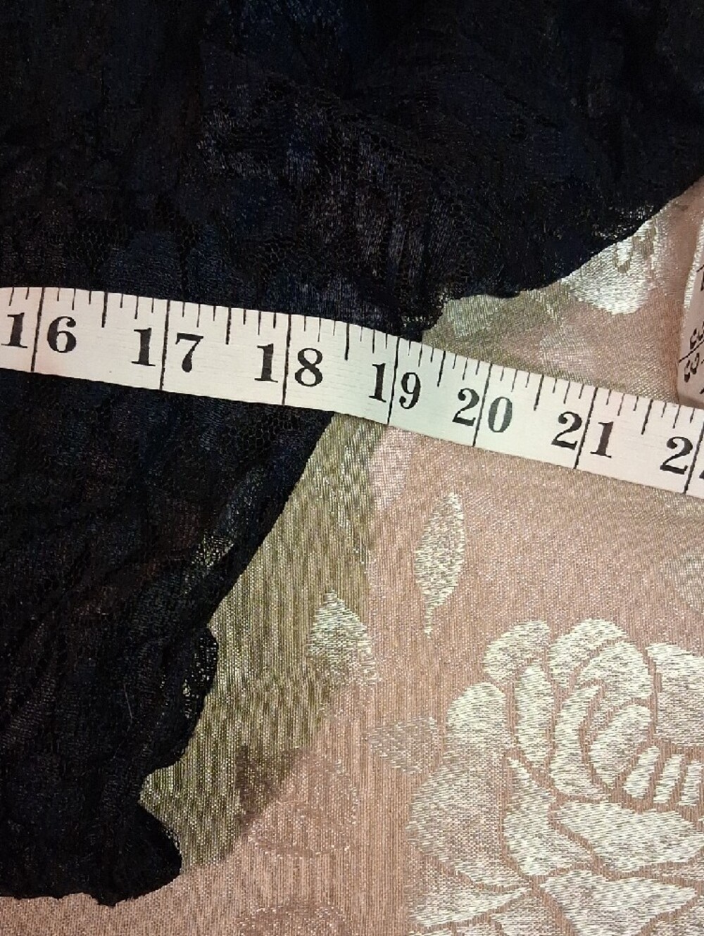 Vintage American Angel Black Lace Detail Dress Size L - Picture 8 of 8
